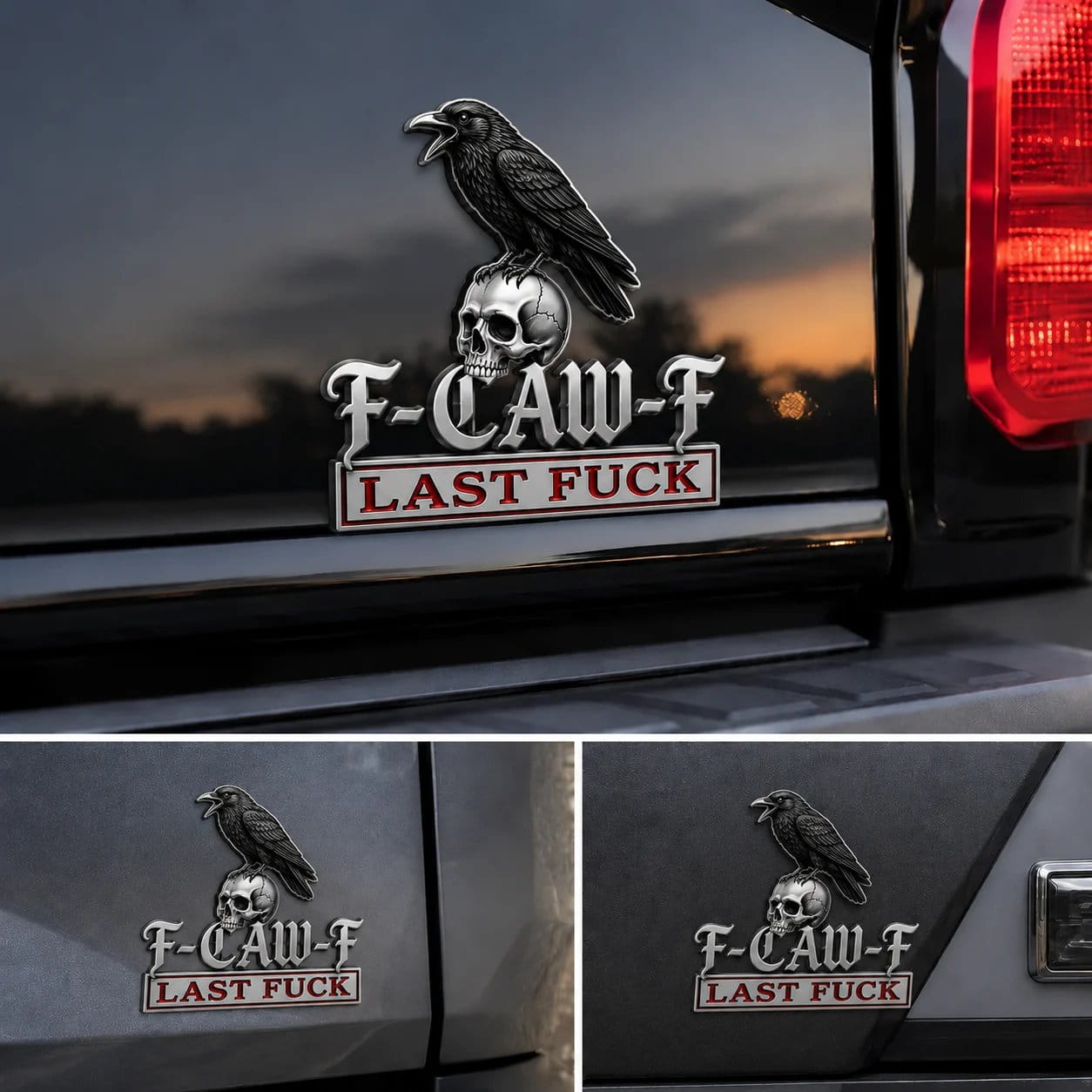đ„đ„F-CAW-F bilens emblem i metall â För dig som skrattar Ă„t livet och inte bryr dig! - KĂP 3 FĂ
2 GRATIS