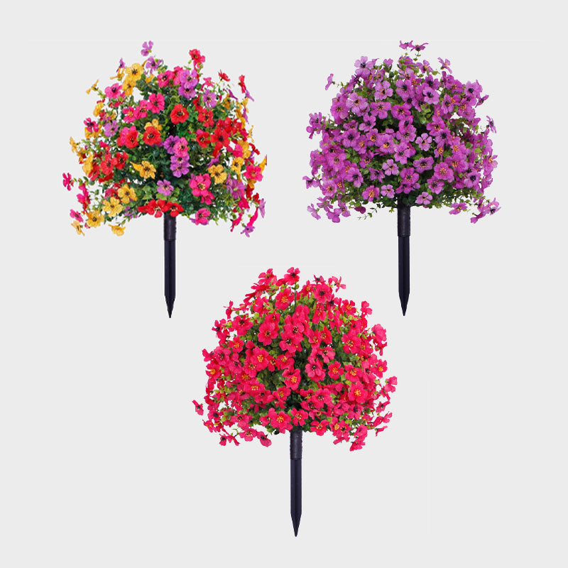 Konstgjord eukalyptus- och violjordstickningsblomsterdekoratio