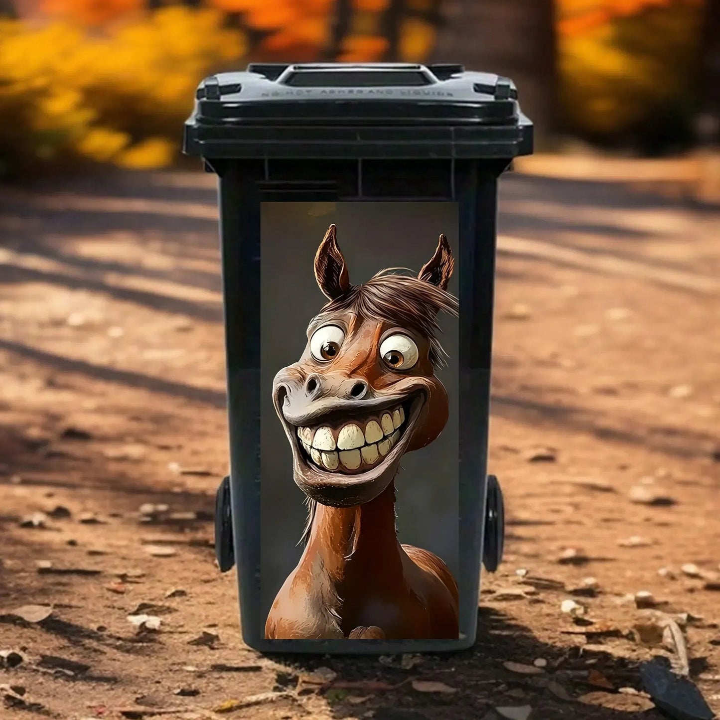 🦒🐯Kreativt klistermärke för soptunna med färgglad tecknad serie✨