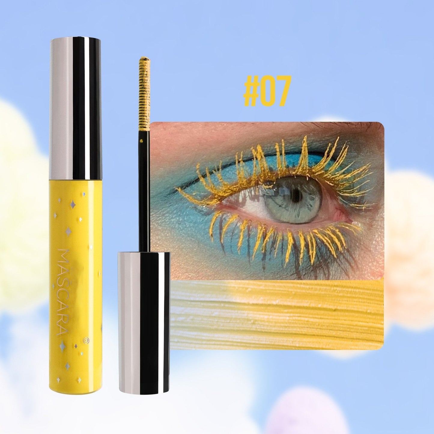 Färgglad Glittermascara/Colorful Glitter Mascara