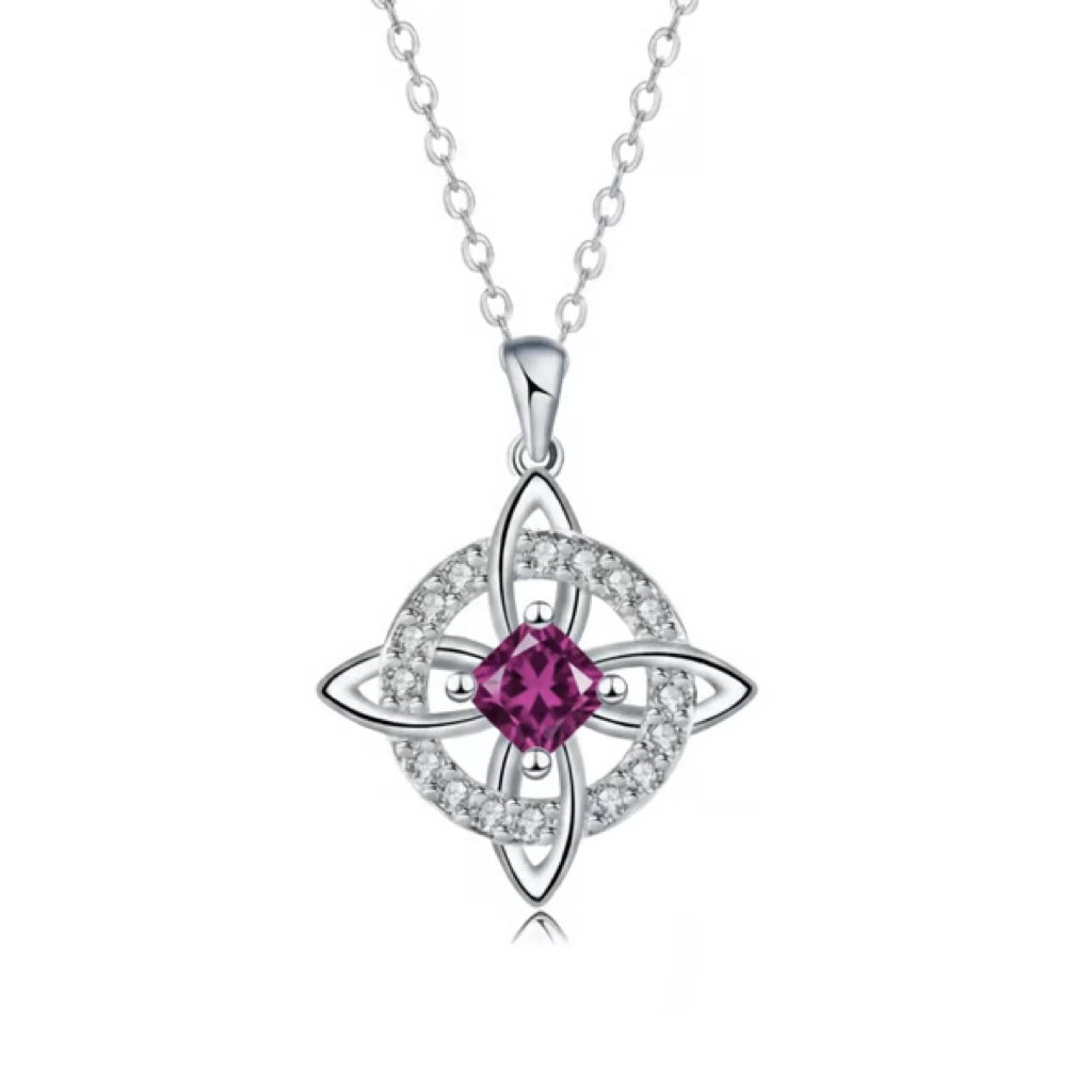 Ett mystiskt halsband med födelsesten och häxknut – Naturlig kristall 🔮💞 Skydda dina nära och kära
