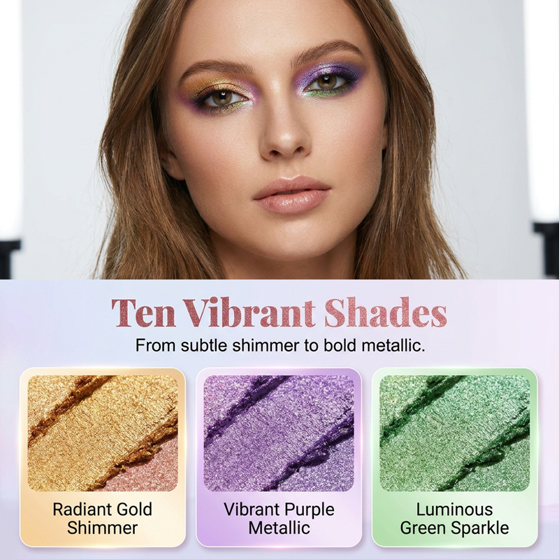 Glitter & Glow-set med flytande ögonskugg