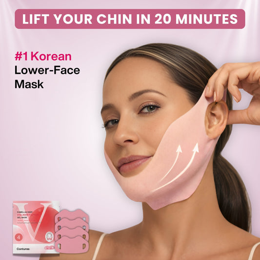 Ansiktsformande mask med öronbygel