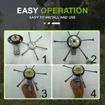 🔥 Utbytbart skärhuvud till gräsklippare/trimmer – skärhuvud i stål för gräsklippning 🌿✂️