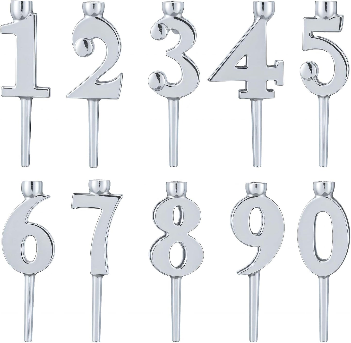 Set med sifferformade ljusstaka