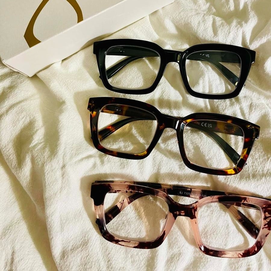 👓3-pack Tortoisesh👓 3-pack läsglasögon – extra stora fyrkantiga läsglasögon med blåljusfilterell Reading Glasses – Oversized Square Reading Glasses That Block Blue Light