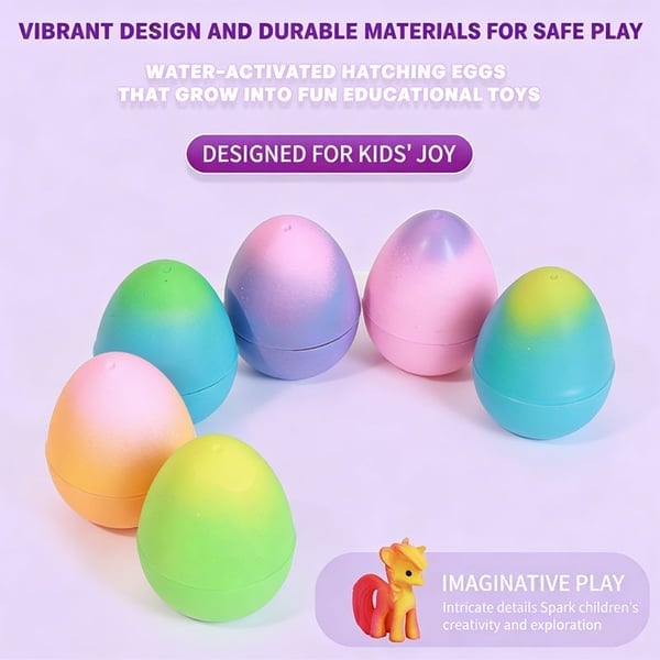 Påsk 🎉 Magiska kläckningsägg med enhörningar 🦄 (6 st