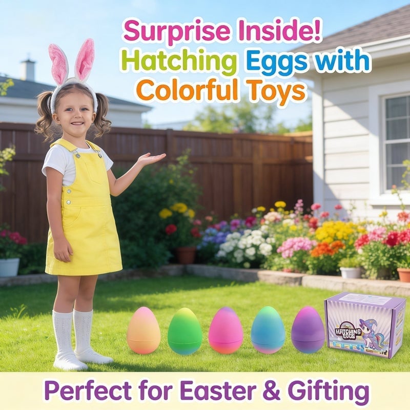 Påsk 🎉 Magiska kläckningsägg med enhörningar 🦄 (6 st
