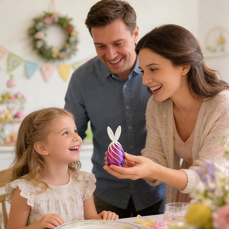 Gör påsken extra rolig (och lugn!) med påskkaninägget med spiralformad avspänning 🥚