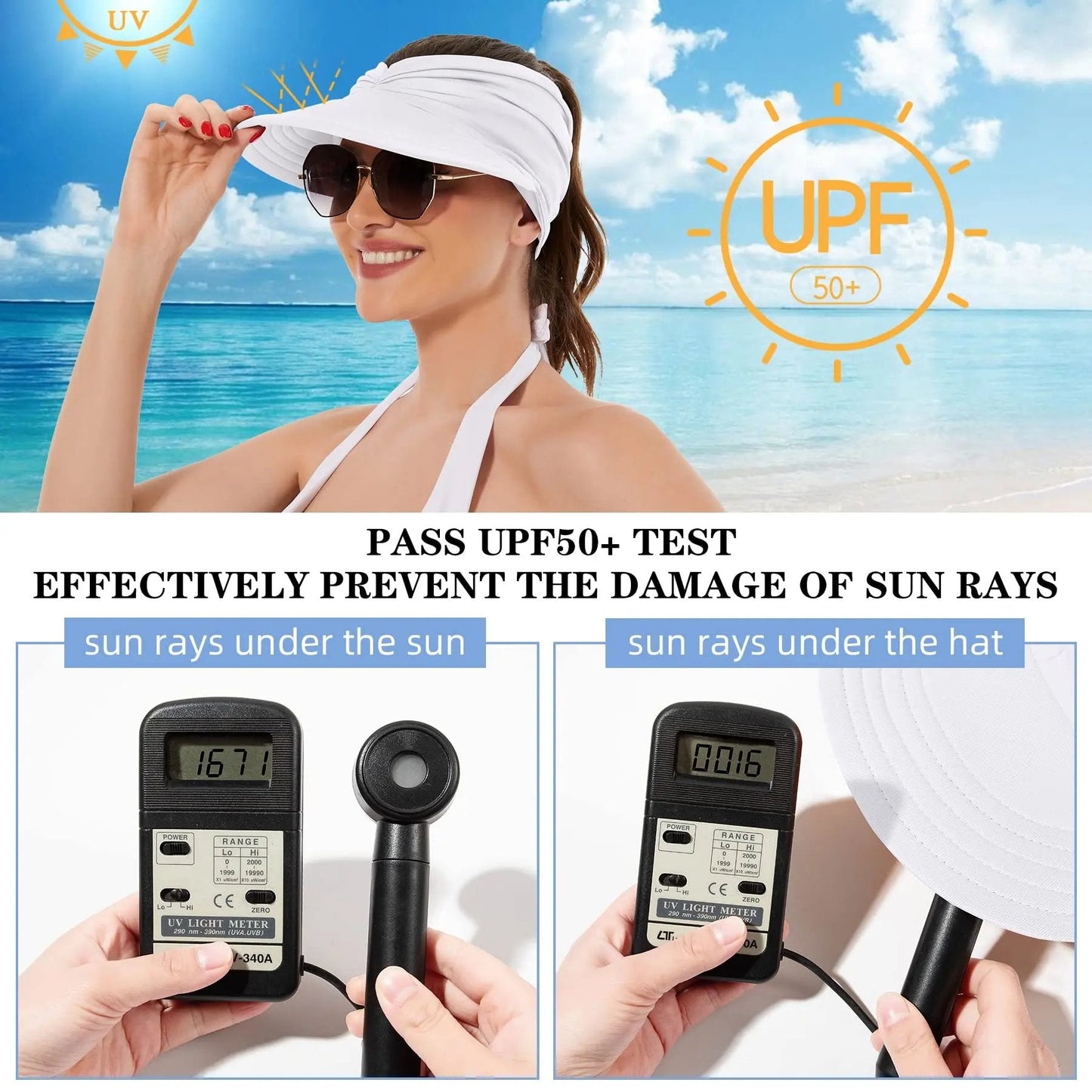 Sista dagen med 50% rabatt – damms solhatt med UV-skydd UPF 50+