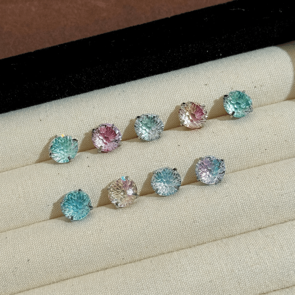 🌈Fyrverkerislipade färgskiftande zirkoniumtitaniumstålörhängen – allergivänliga och sömnvänliga