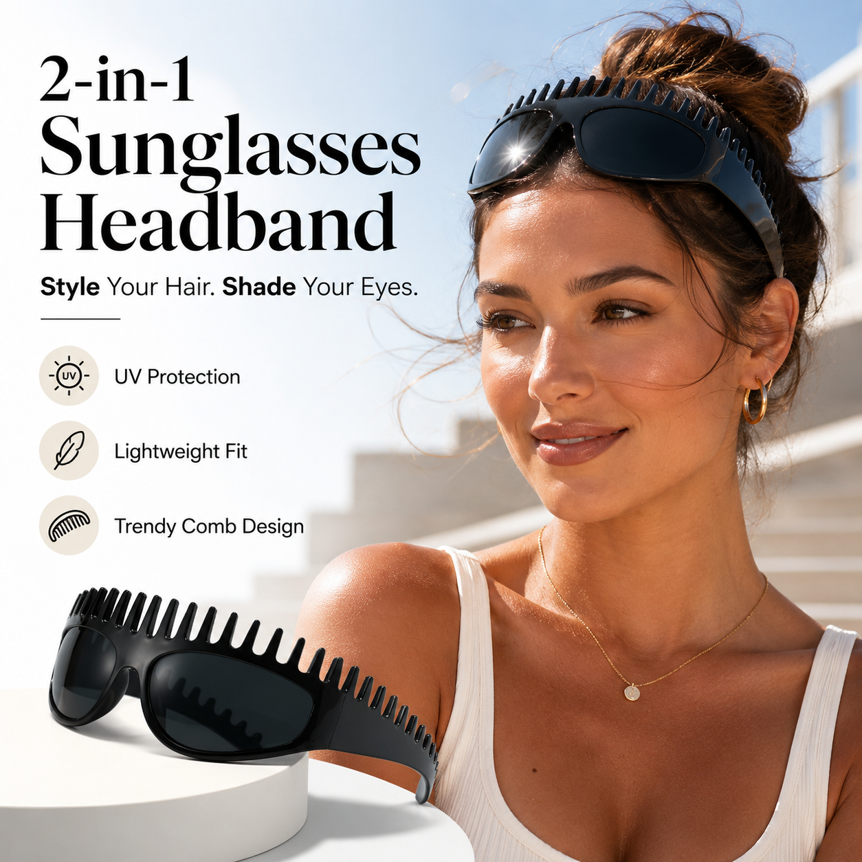 ✨ Nya Fashion Square-solglasögon för kvinnor – lätt lyx, UV-skydd, överdimensionerad båge, mångsidiga och snygga i streetwear-stil! 🕶️