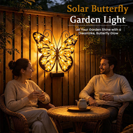 🦋 Solcellsdriven trädgårdslampa i form av en fjäri
