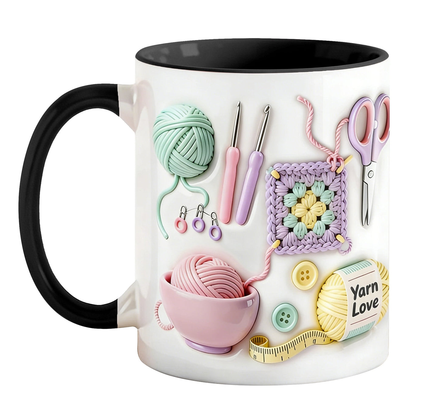 🧶 Mugg med "Yarn Love" – En present för hantverkare och kreativa själa