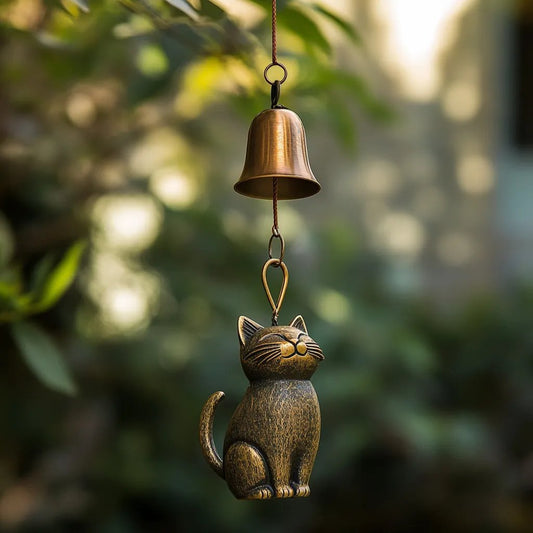 ⏳Aktuellt erbjudande: 60 % rabatt🐱Handgjord retro-kattvindklocka