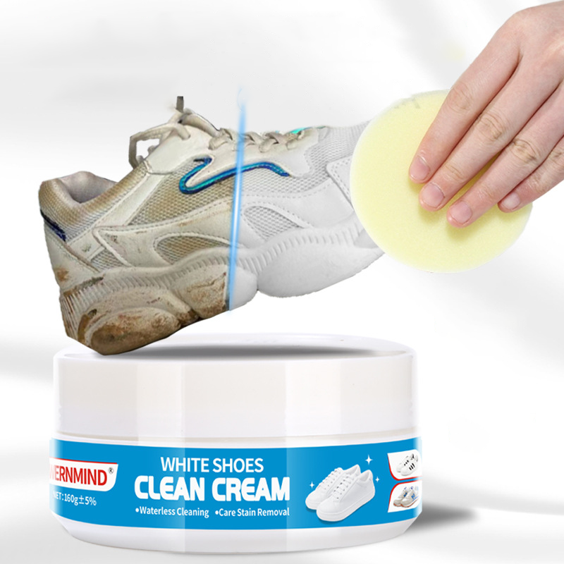 🌟 Vattenfri rengöringskräm för vita skor – djupgående rengöring, ingen sköljning behövs