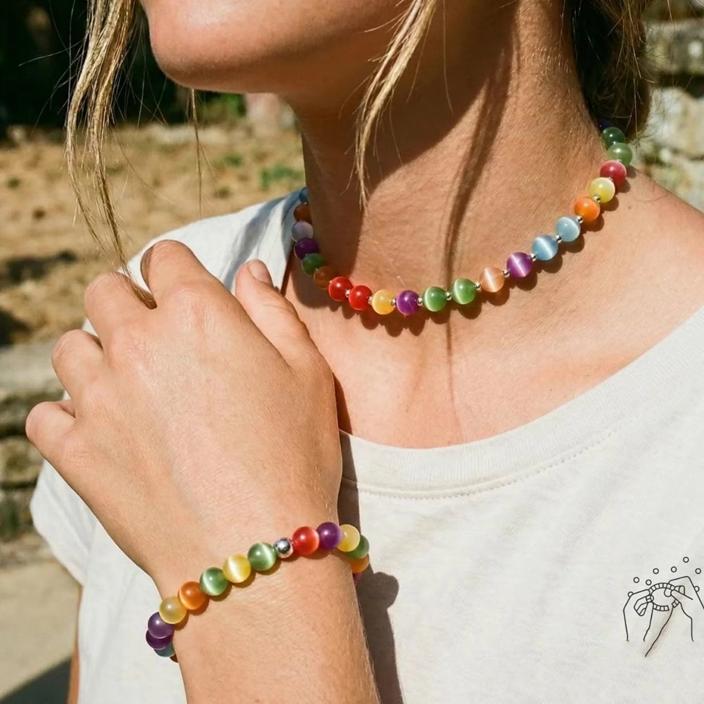 🌈 Dopamine – Kollektion med UV-reaktiva smycken med pärl
