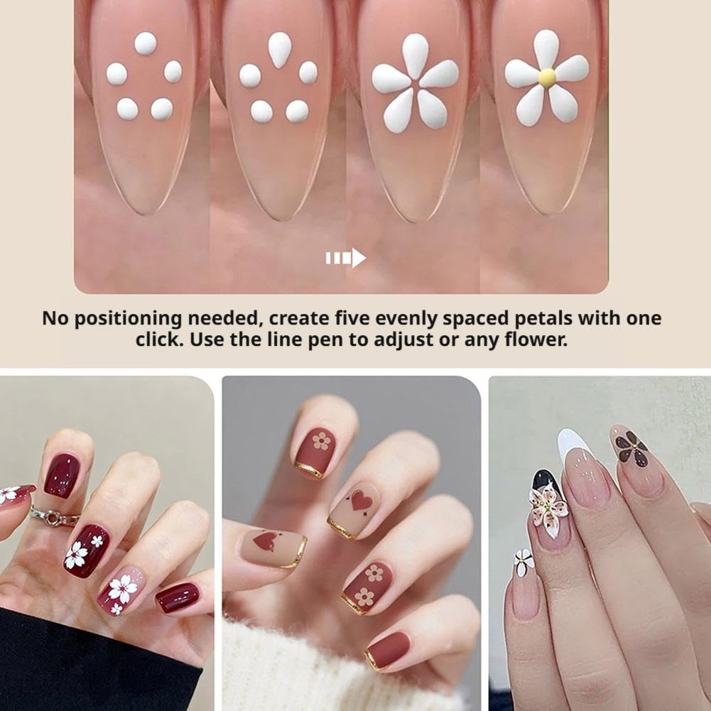 Nageldotterpenna med 5-bladig blomm