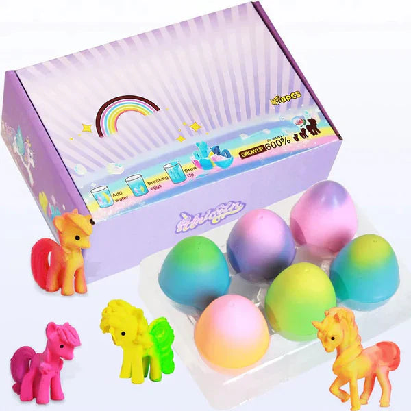 Påsk 🎉 Magiska kläckningsägg med enhörningar 🦄 (6 st