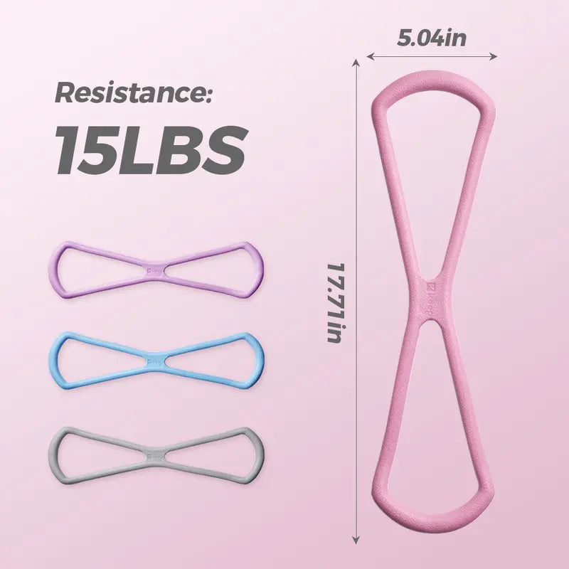 🔥✨ Träna kroppen var du vill – med våra 8-formade motståndsband! Perfekta för armar, bröst, rygg och core – enkla att använda hemma, på resan eller utomhus.
