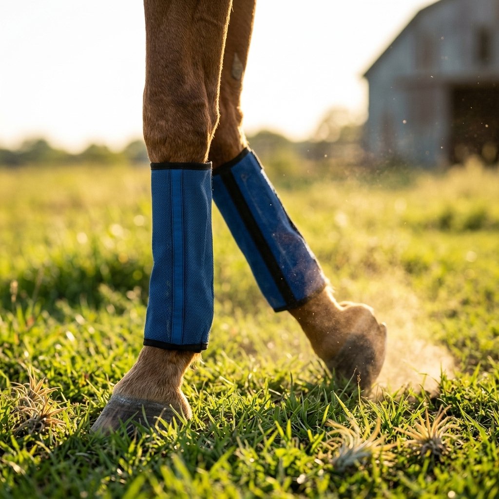 🐎Flugsäkra benvärmare i nät för hästar – 4-pack andningsbara sommarstövla