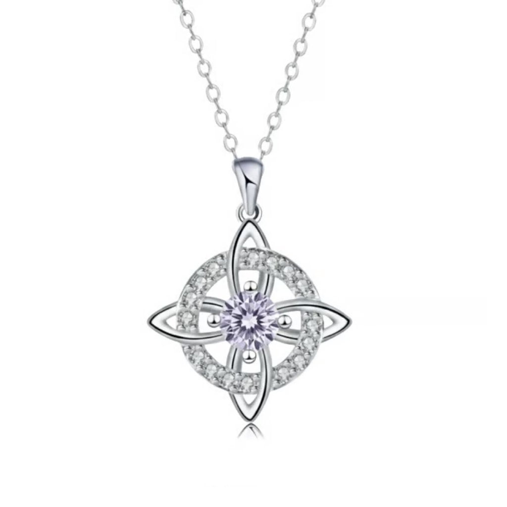 Ett mystiskt halsband med födelsesten och häxknut – Naturlig kristall 🔮💞 Skydda dina nära och kära