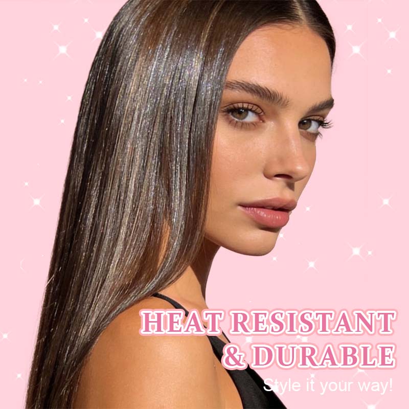 ✨ [Instant Sparkle] 12-delars clip-in tinsel hårförlängningar | Lys upp på några sekunder! 🦄
