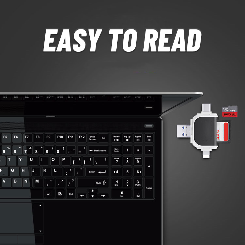 4-i-1 multifunktionell kortläsare