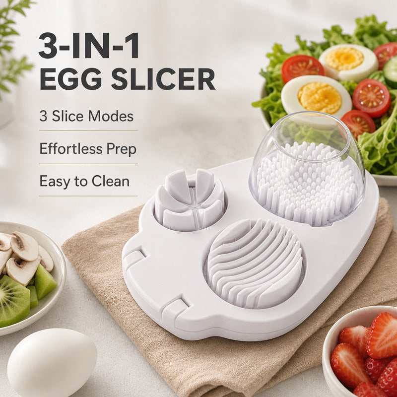 3-i-1 multifunktionell äggskärare och tärnare – perfekt för sallader och garneringar 🥚