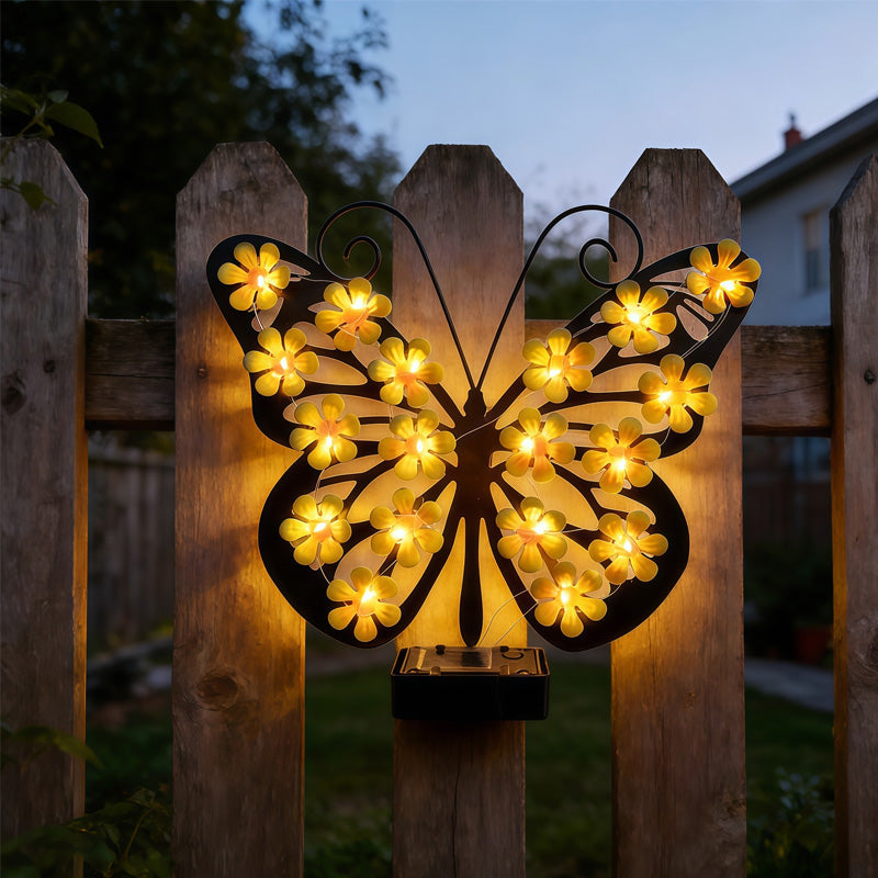🦋 Solcellsdriven trädgårdslampa i form av en fjäri