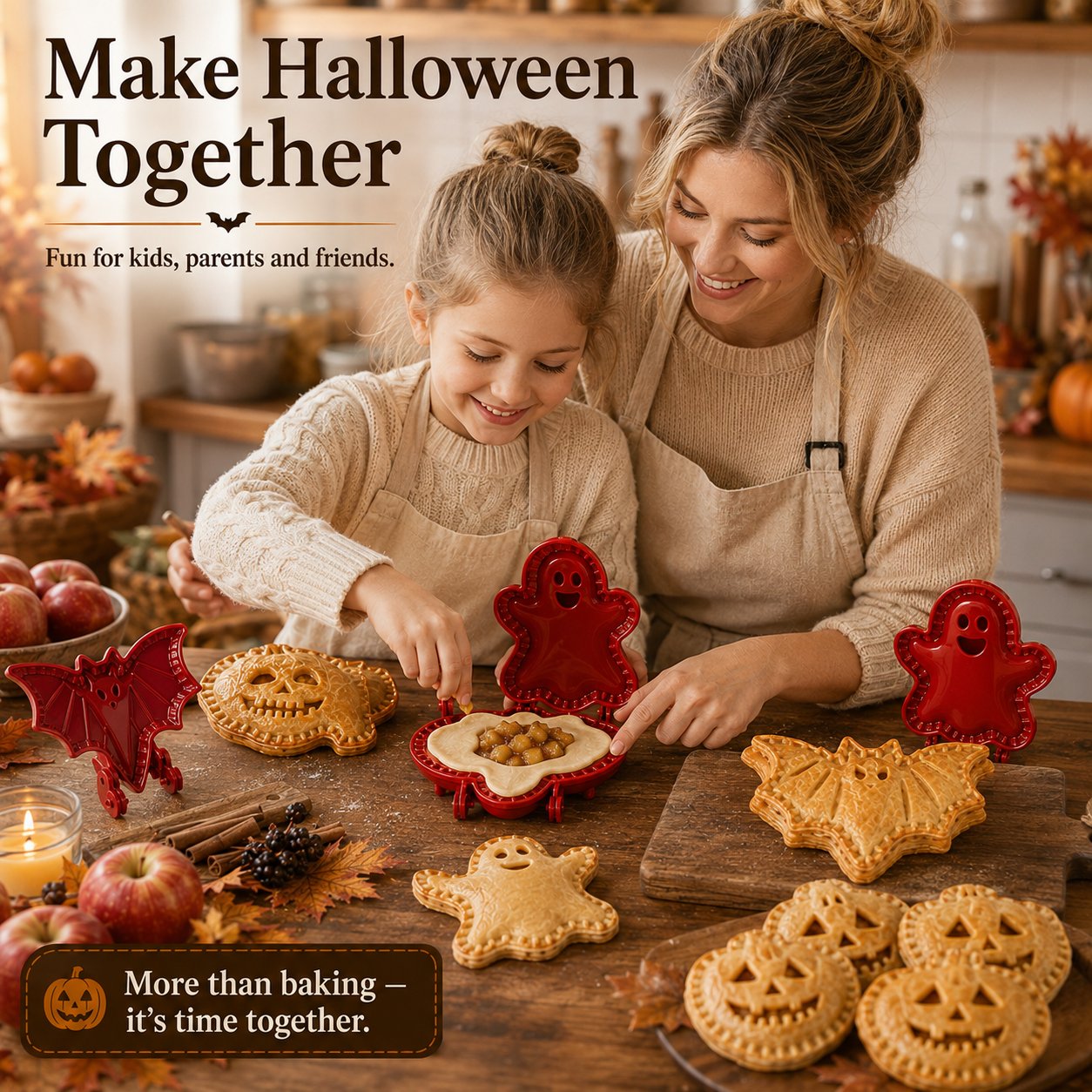 🎃 8-delars set med formar för små halloweenpajer