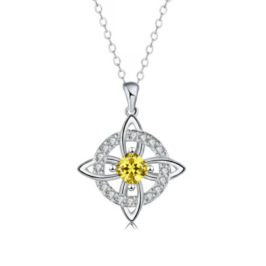 Ett mystiskt halsband med födelsesten och häxknut – Naturlig kristall 🔮💞 Skydda dina nära och kära