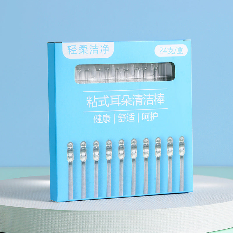 Återanvändbara klibbiga bomullspinnar för att ta bort öronva