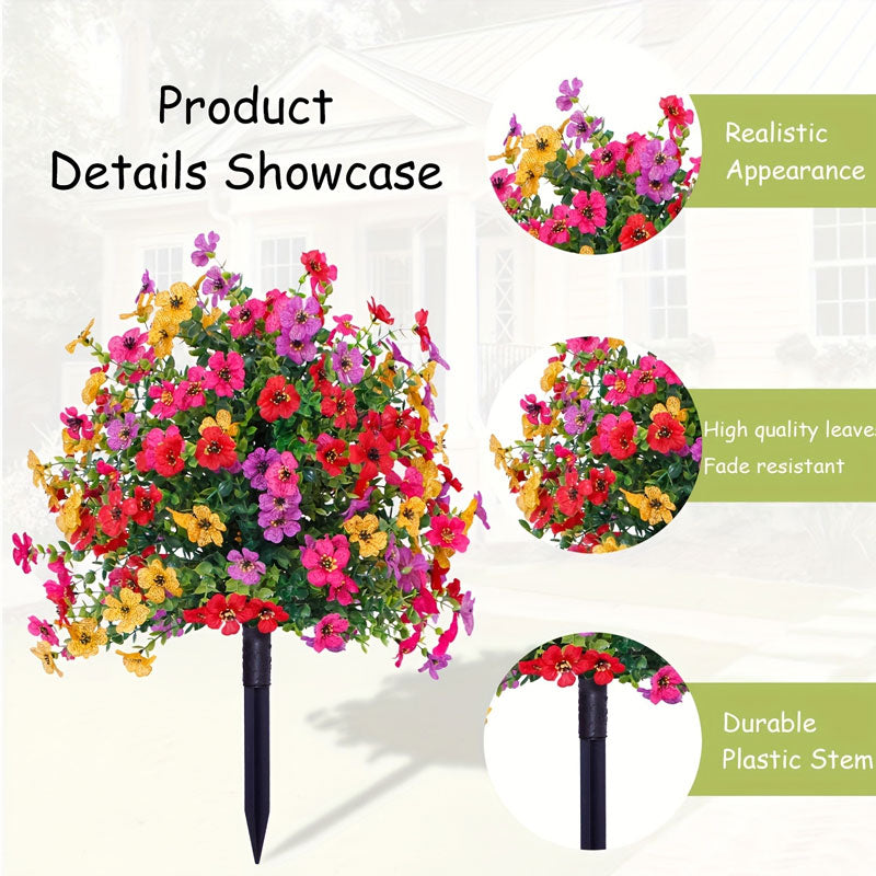 Konstgjord eukalyptus- och violjordstickningsblomsterdekoratio