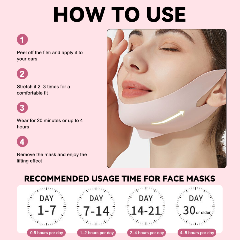 Ansiktsformande mask med öronbygel