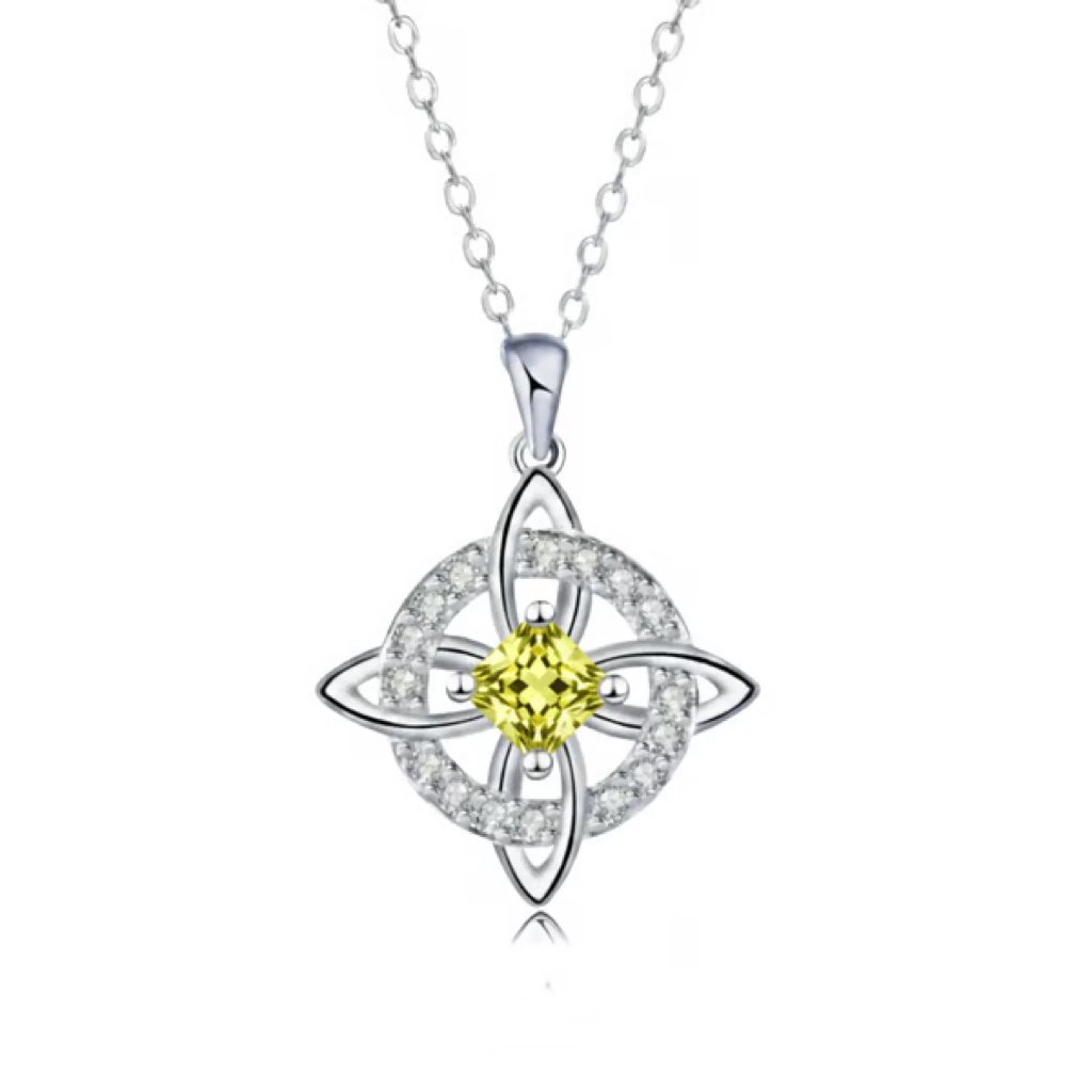 Ett mystiskt halsband med födelsesten och häxknut – Naturlig kristall 🔮💞 Skydda dina nära och kära