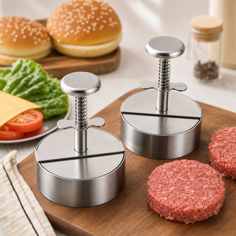 Hamburgerpress i rostfritt stål 304 – perfekta hamburgare varje gång
