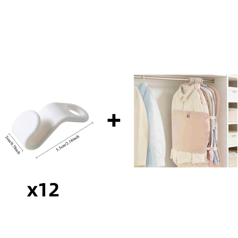 👚 Platsbesparande klädhängare med kopplingskrokar – Fördubbla ditt förvaringsutrymme på några sekunder | Perfekt för små garderobe