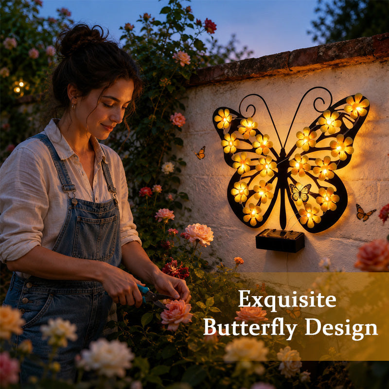 🦋 Solcellsdriven trädgårdslampa i form av en fjäri