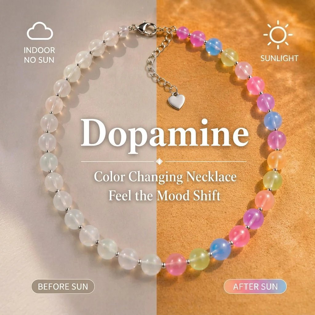 🌈 Dopamine – Kollektion med UV-reaktiva smycken med pärl