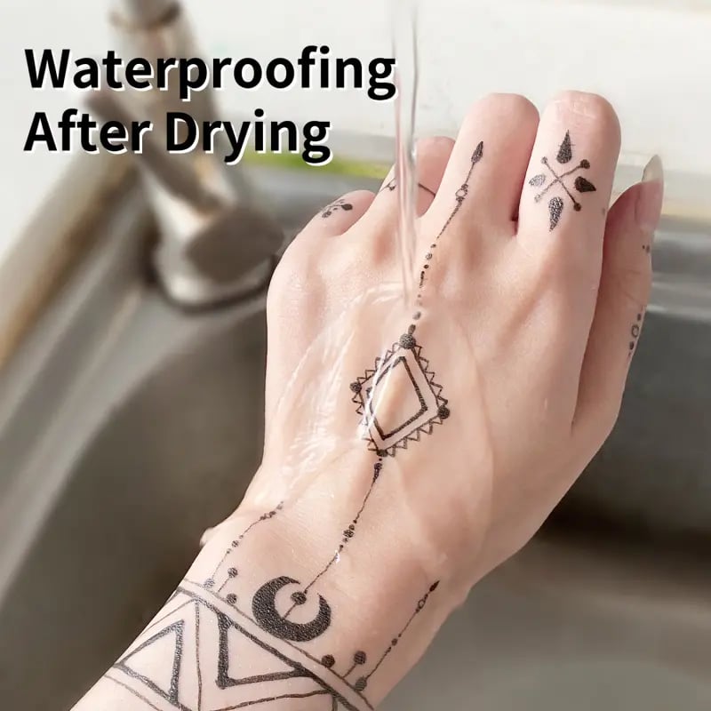 🎨Perfekt för unik kroppskonst🔥Tillfälliga tatueringspennor för hude