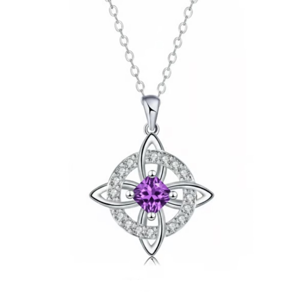 Ett mystiskt halsband med födelsesten och häxknut – Naturlig kristall 🔮💞 Skydda dina nära och kära