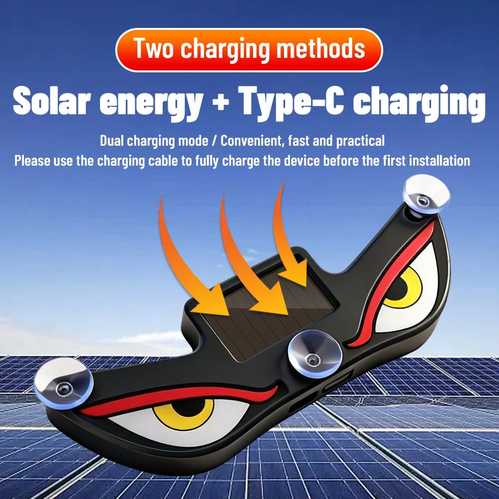 🔥Sista dagen 49% rabatt - Solar Demon Eye LED-fönsterlampa för bil