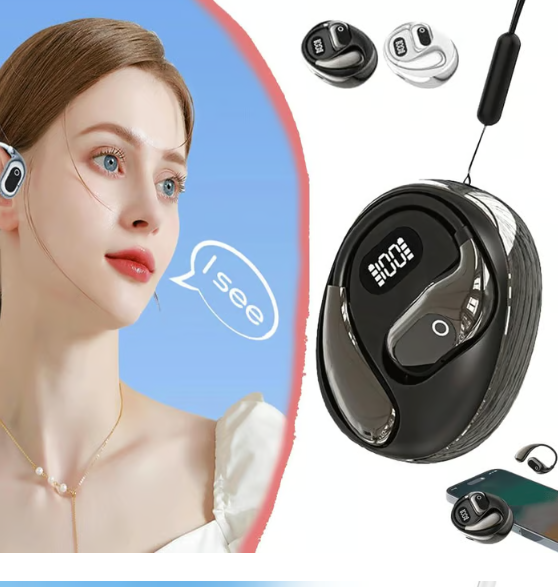 MS190 Översättningshörlurar, stödjer realtidsöversättning på 156 språk med app, Bluetooth 5.3-hörlurar