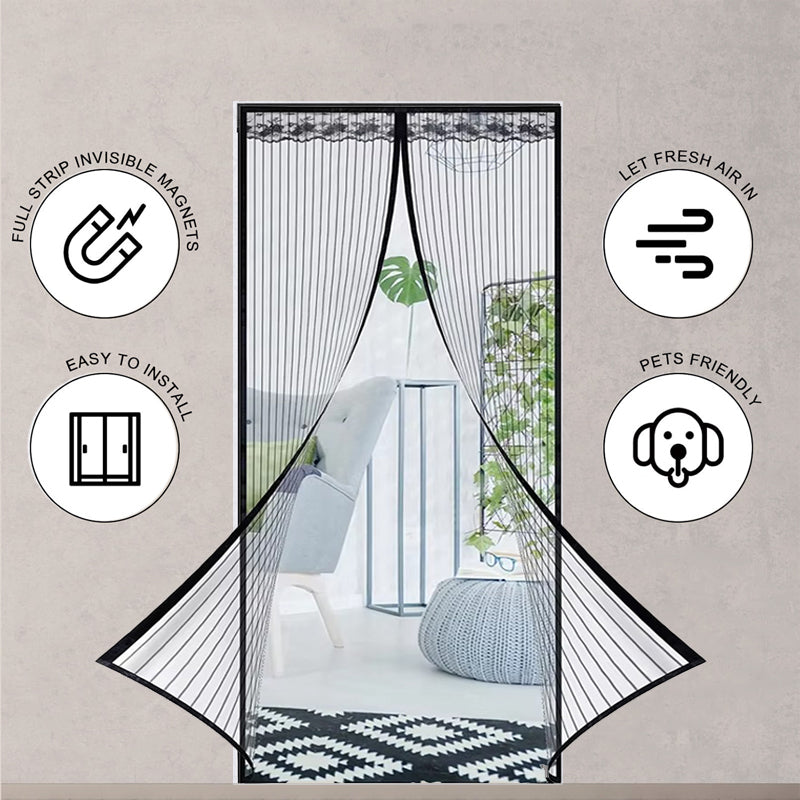 Magic Mesh – magnetisk myggnätgardin för dörrar till sommare