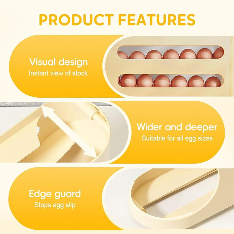 Rullbar förvaringslåda för ägg