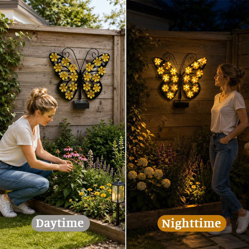 🦋 Solcellsdriven trädgårdslampa i form av en fjäri