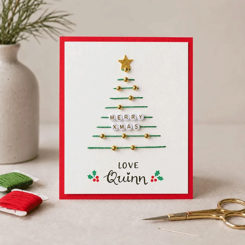 🎄🧵DIY-set för en glad och ljus jul (6 st）