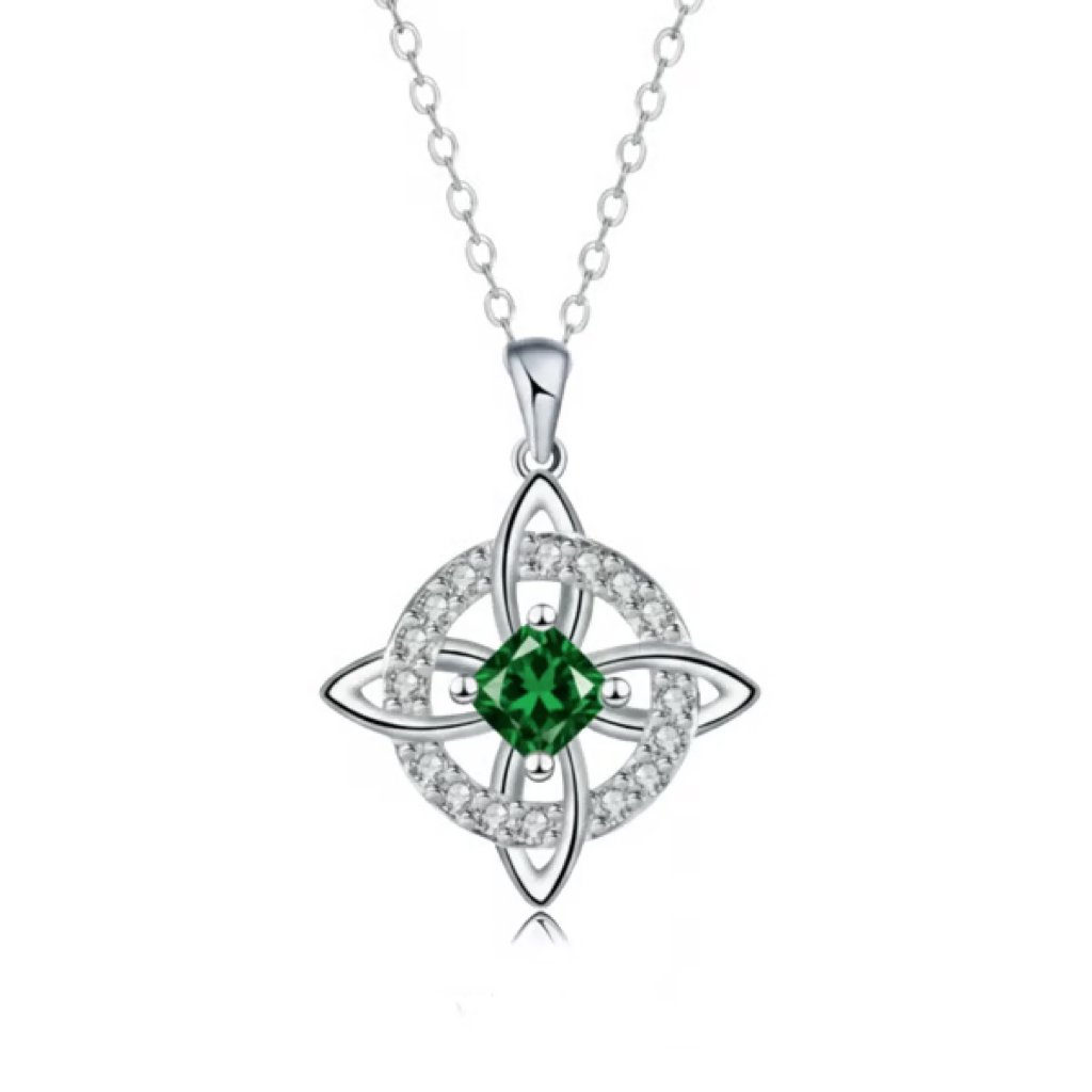 Ett mystiskt halsband med födelsesten och häxknut – Naturlig kristall 🔮💞 Skydda dina nära och kära