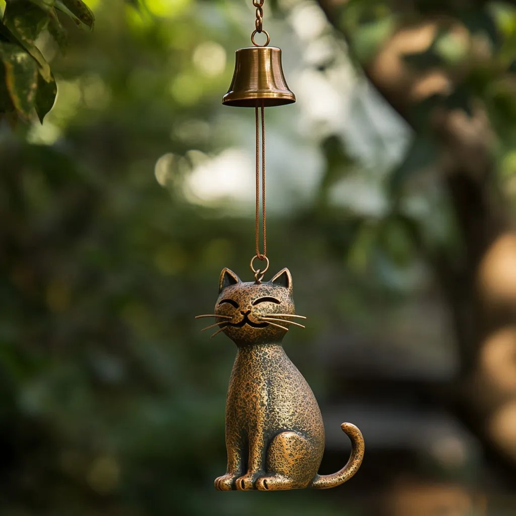 ⏳Aktuellt erbjudande: 60 % rabatt🐱Handgjord retro-kattvindklocka